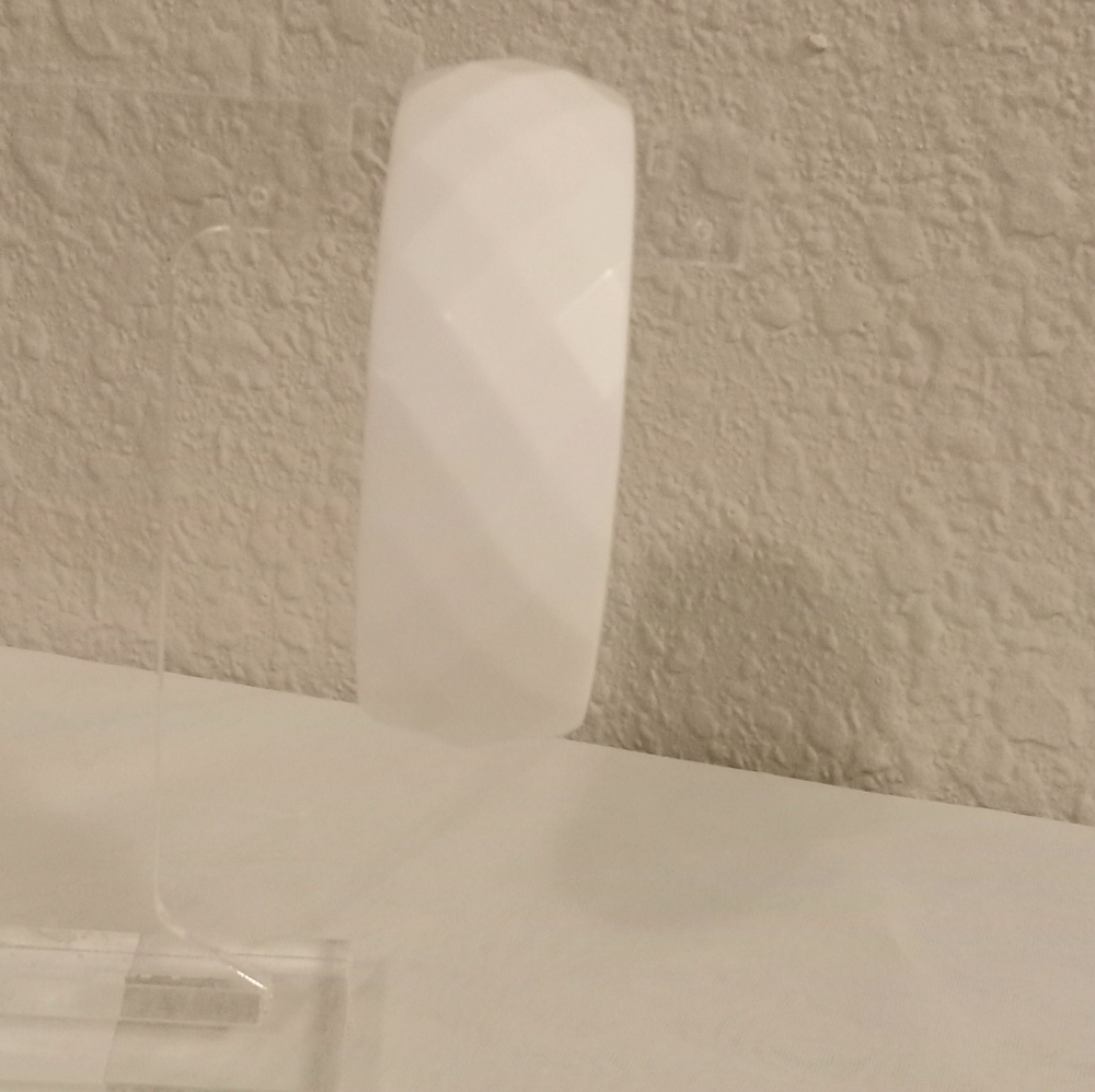 West Germany White Facet Cut White Bangle Lucite Bracelet LAST DAY
